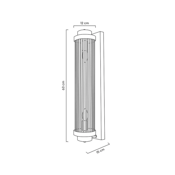 MOOSEE lampa ścienna COLUMN 60 srebrna